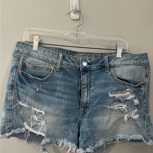 American Eagle Outfitters Ripped Blue Jean Shorts
